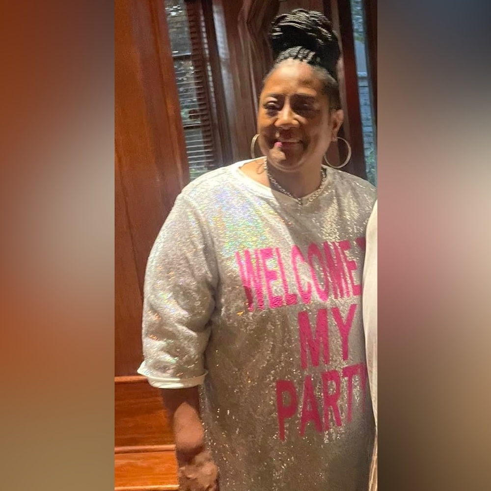 Glitter pink and white shirt that can be worn as a dress too